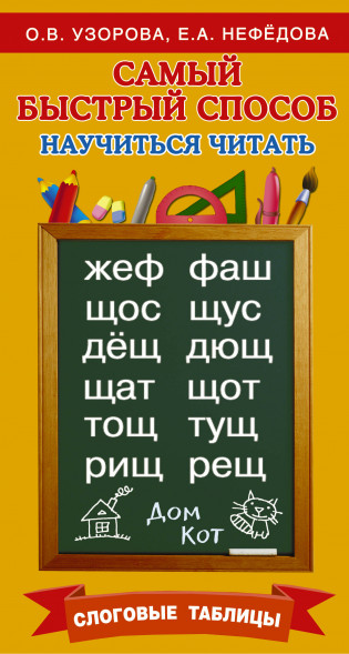 Самый быстрый способ научиться читать. Слоговые таблицы.