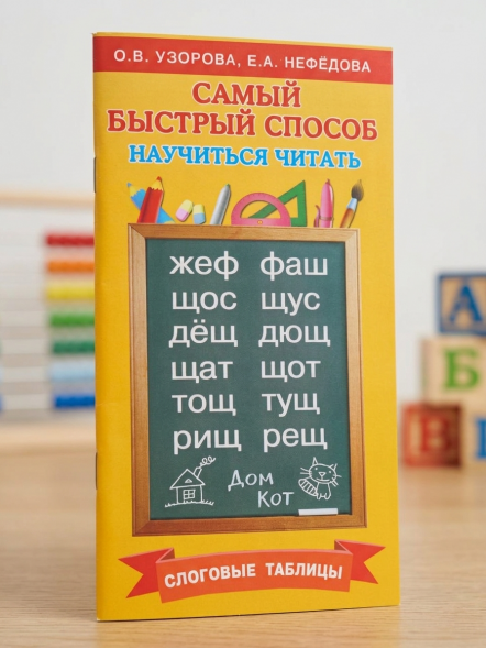 Самый быстрый способ научиться читать. Слоговые таблицы.