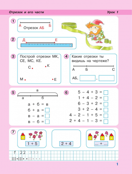 Математика. 1 класс. Учебник-тетрадь. В 3 частях. Петерсон