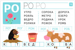 IQ Многоразовые карточки с маркером. Читаем и пишем слоги.