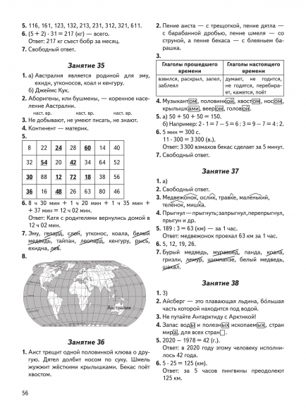 Летние задания за курс 3 класс. 40 занятий. Сенина Н.А.