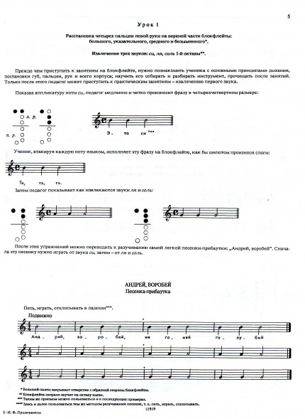 Азбука начинающего блокфлейтиста