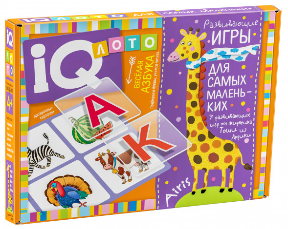 IQ Лото для малышей 4+ Весёлая азбука Подираем буквы, читаем