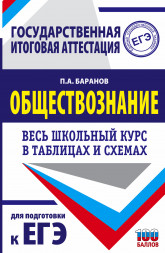 ЕГЭ. Обществознание. Весь школьный курс в таблицах и схемах для подготовки к единому государственному экзамену. Баранов П.А.