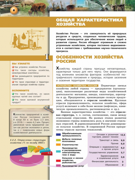 География. Россия: природа, население, хоз. Учебник. 9 класс